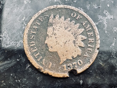 1870 indian head - head, 1c