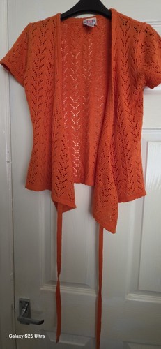 Womens orange cardigan size - orange,