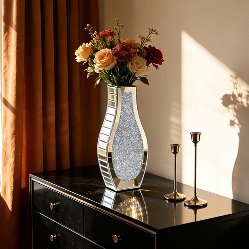 Small flower vase - flower, mirrored