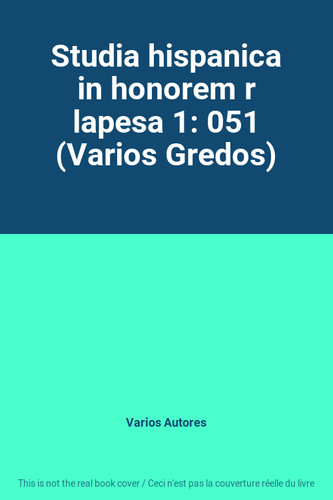 Studia hispanica honorem r - hispanica,