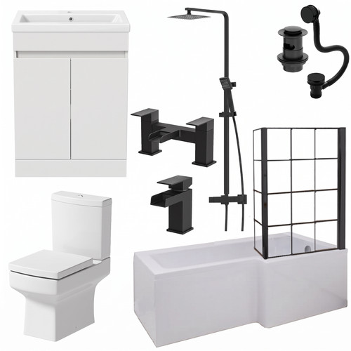 Complete bathroom suite black - suite,