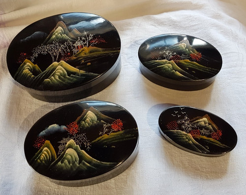 Set japanese hand - set, painted