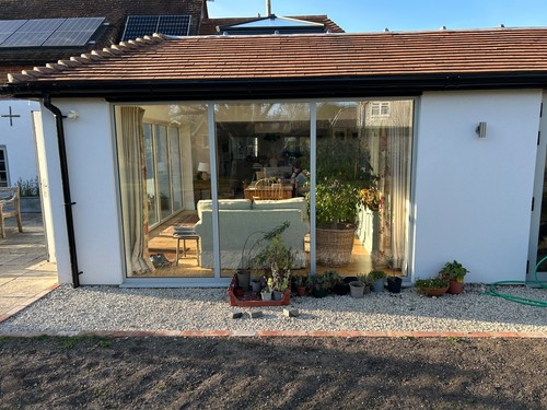 Double glazed glass wall