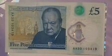 Rare five pound note AA33