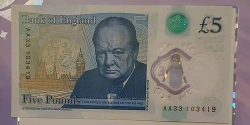 Rare five pound note aa33 - rare,