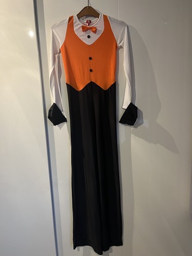 Black white orange lycra - &,
