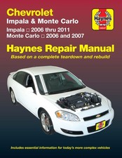 Chevrolet Impala (2006-2011) & Monte Carlo (2006-2007) Haynes Repair Manual