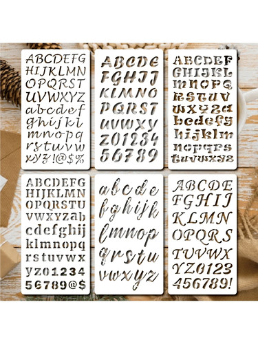 Painting stencils alphanumeric - painting,