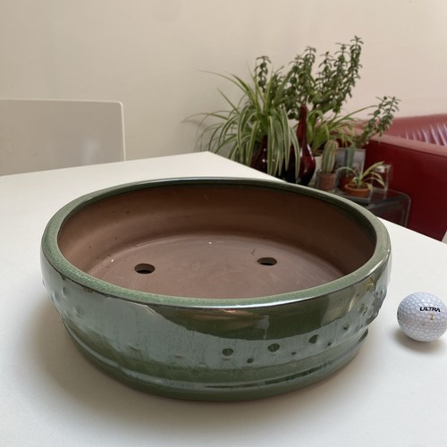 Large bonsai pot round drum - bonsai,
