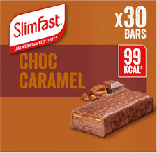 Low Calorie Choc Caramel Snack Bars, 30 x 26g Multipack (Packing May Vary)