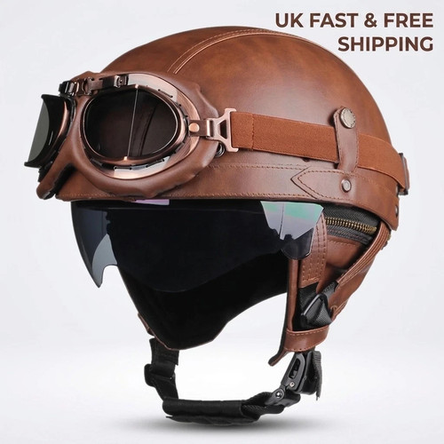 Retro motorcycle helmet - motorcycle, dot
