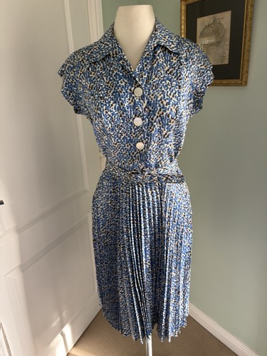 Vintage tricel dress with - vintage,