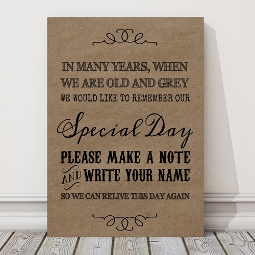 Guest book wish tree - a4, table