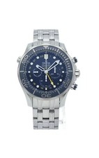 OMEGA Diver 300M Co-Axial Chronometer GMT Chronograph Matte Blue Men's Watch...
