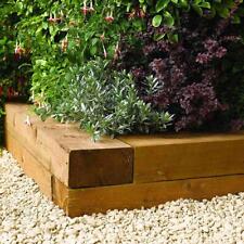 Garden Timber Blocks 0.9m Used for Borders Flower Beds (Pack of 2) Rowlinson