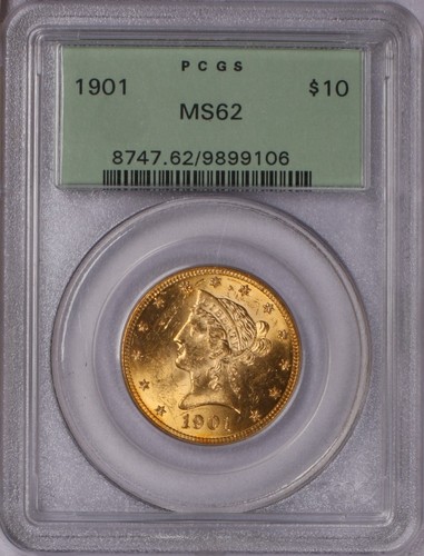 1901 gold liberty head - head, $10