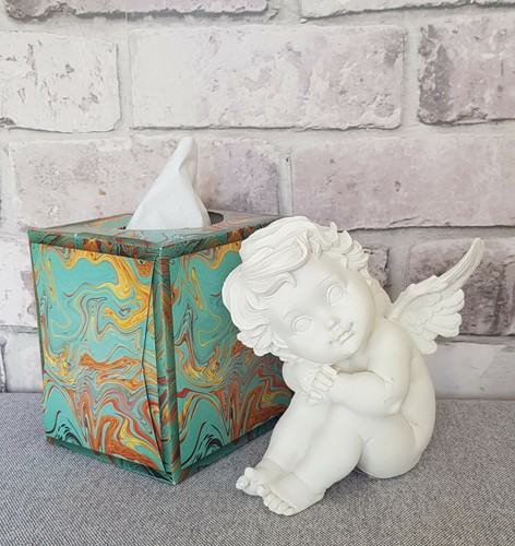 Angel white polyresin sitting - angel,