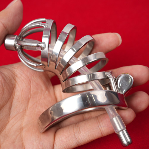 Stainless steel male chastity - stainless,