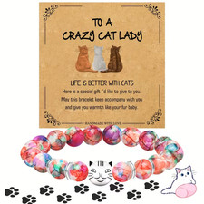 Cat 8mm Natural Stone Bracelet