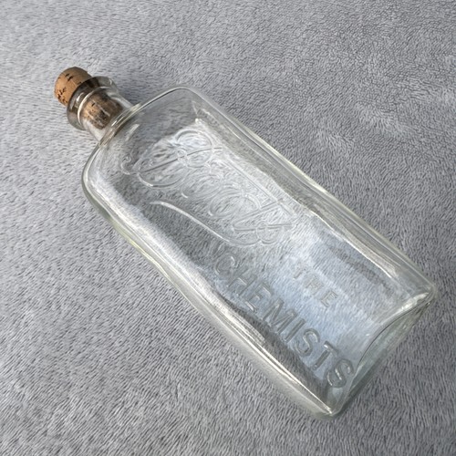 Vintage glass medicine chemist - vintage,
