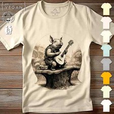 Pig Playing Guitar Mens Tshirt
