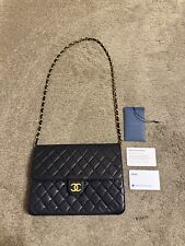 CHANEL Single Flap Navy blue