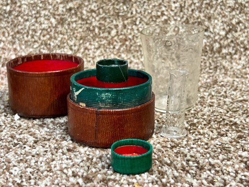 Antique pair medicine glass - antique,