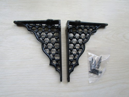 Pair shelf brackets rustic - pair, of