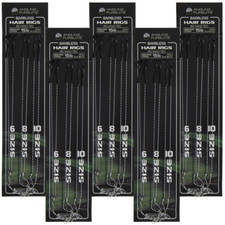 NGT Hair Braid Boilie Rigs Barbless Hooks Carp Coarse Fishing Choose Amount