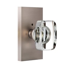 Glass Door Knobs Interior with Lock, Crystal Modern Privacy Door Knob for Bed...