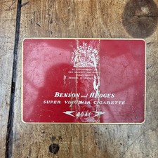 R) Vintage Benson and Hedges Super Virginia Empty Cigarette Tin BOAC