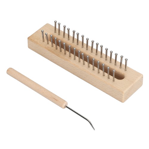 Wooden knitting loom with - .›wooden,