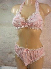 sissy pink COTTON bra  panties
