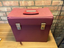 Vintage Leather Record Box