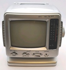 Vintage Woolworths 5.5" UHF B/W TV AM FM Radio Original Box & PSU, Collectors