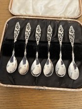 VINTAGE GERO 90 SILVER SMALL DUTCH SPOONS, SET OF 6