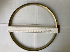  12.5  inch wall clock bezel - Light brass - no clasp - 200g