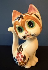 Cute Vintage retro Japan Japanese Cermic Hand Painted Pottery Cat Bond Ware