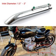 20" Slip-On Exhaust Muffler Pipe For Honda Yamaha Suzuki Kawasaki Cafe Racer