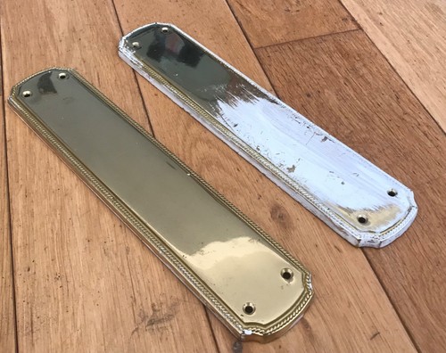 Vintage cast brass door - 2x,