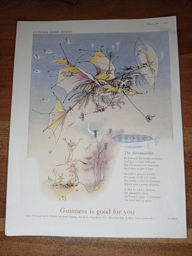 Guinness original 1960 print - guinness,
