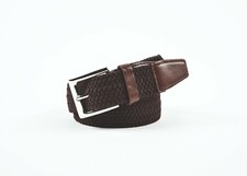 Belt Mens Ladies Stretchy Braided Leather Jeans Chino Trousers Polo NEW