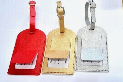 Leather suitcase tags - x,