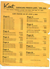 1965 Vintage KENT PRICE LIST Guitars, Banjos Ukuleles, Mandolins, Amplifiers