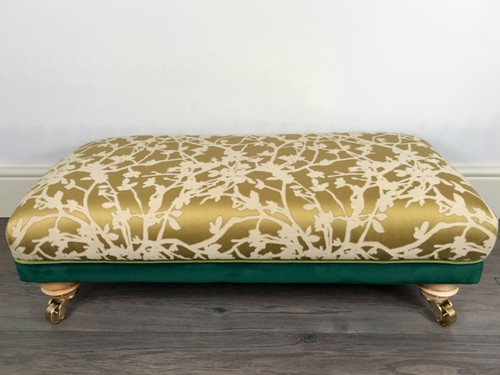 Large handmade footstool