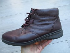 Hotter Womens Ellery II EXF Plum Leather Boots UK 8 Ankle Casual Shoes