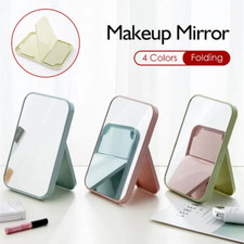 Square-Shape Hand Mirror Held Vanity Fold Mirror Standing Makeup Dresser Mirror.