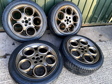 2x Alfa Romeo GTV Spider Teledial 17" GTV GT 147 156 Alloy Wheels Bronze