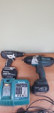 Makita 18v  1/2" Impact Wrench DTW450 + 18v Drill DHP482 + Charger + 2 Batteries