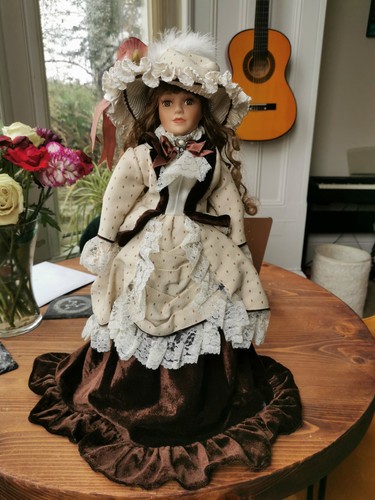 Vintage porcelain doll - vintage,